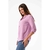 BLUSA CUELLO CAMISA MANGA ARREMANGADA DE CREPE - comprar online