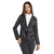 BLAZER CON UN BOTÓN Y BOLSILLOS DECORATIVOS DE BENGALINA RAYADO