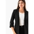 BLAZER ARREMANGADO DE SARGA NEGRO - Normandie