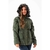 PARKA ELI CON INTERIOR DE PELUCHE Y CAPUCHA DESMONTABLE VERDE MILITAR - comprar online