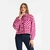 CAMISACO A CUADROS DE PAÑO SIN FORRERIA FUCSIA - comprar online