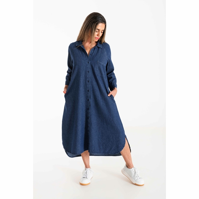 Vestido de jeans largo best sale