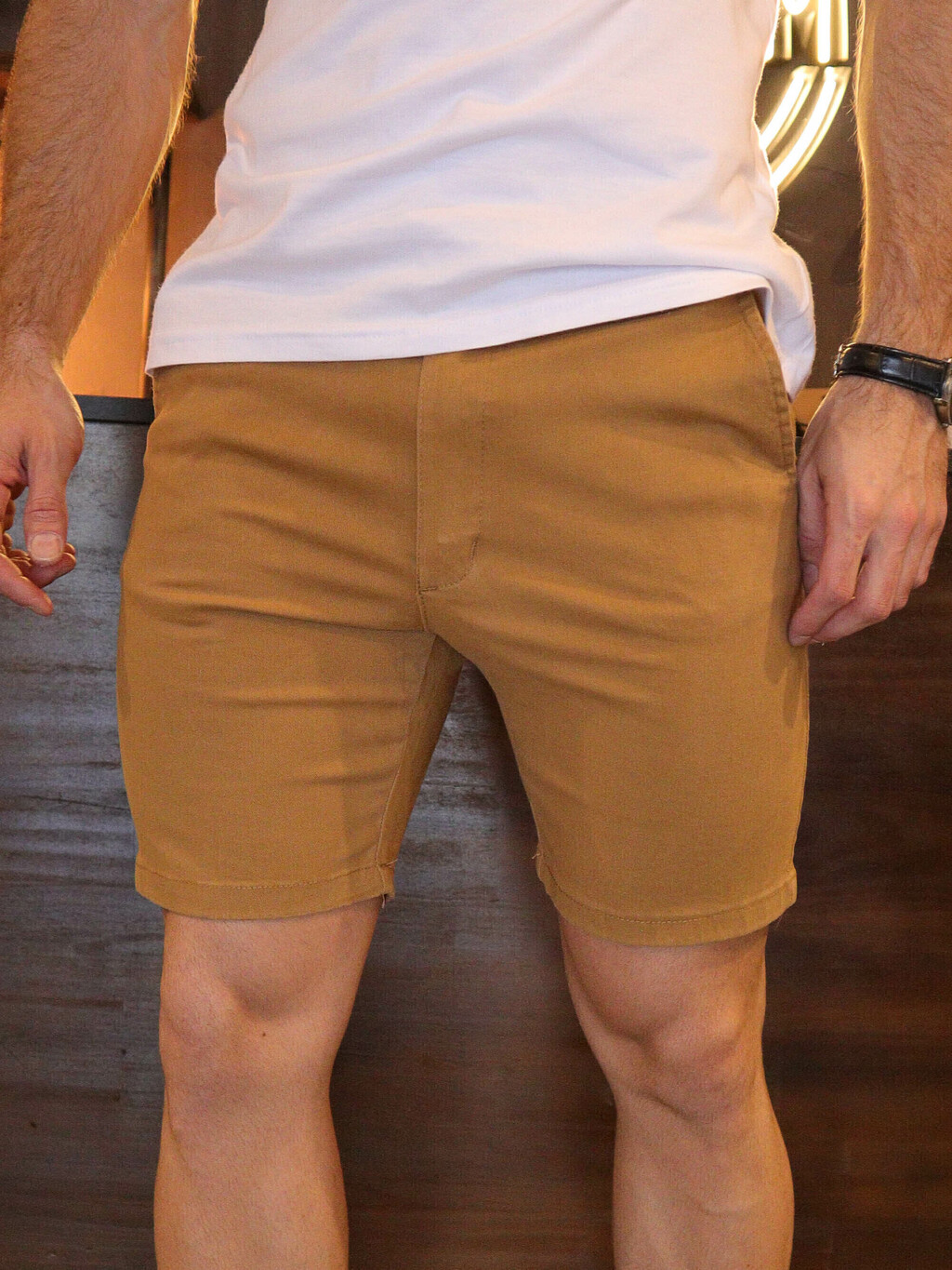 Bermudas caqui deals