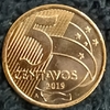 Moeda de 5 Centavos com a letra A - 2019 cunhada na Holanda - Flor de Cunho