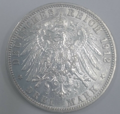 3 Marcos 1912 - Prata - Alemanha - Letra A