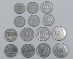 Coleção Moedas Fauna Brasileira - 100,500,1000 Cruzeiros 1992,1993 - 5,10,50,100 Cruzeiros Reais 1993,1994 - Set Completo