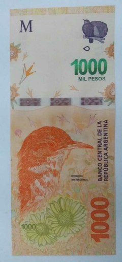 Argentina - 1000 Pesos - Pássaro Hornero (João de Barro) - F.E.