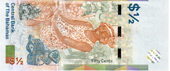 Cédula Bahamas 50 Centavos 1/2 Dólar Baamiano - comprar online