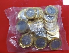 SACHE GOLF LACRADO 1° SERIE COM 50 MOEDAS DE R$1,00 DAS OLIMPÍADAS –