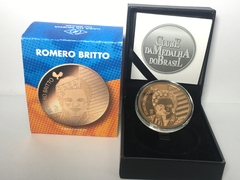 MEDALHA DE BRONZE COMEMORATIVA AO ARTISTA ROMERO BRITTO na internet