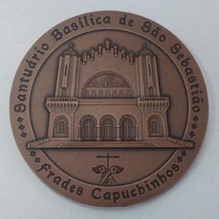 Medalha de bronze de São Sebastião do Rio de Janeiro - Santuário Basílica dos Frades Capuchinhos. - comprar online