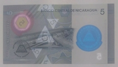 Nicarágua - Cédula de 5 córdobas - Polímero - FE - comprar online