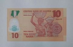 Nigéria - cédula de 10 naira - 2018 - cédula em polímero - F.E. - comprar online