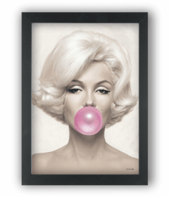 Quadro Marilyn Monroe chiclete rosa