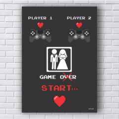 Placa casamento gamer nerd