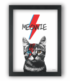 Quadro gato david bowie raio