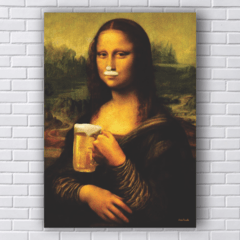 Placa monalisa com cerveja