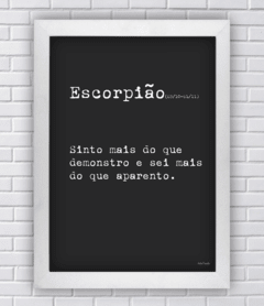 Quadro frase signo escorpião