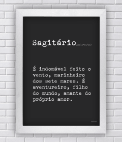 Quadro frase signo sagitário