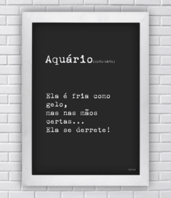 Quadro Frase signo aquário