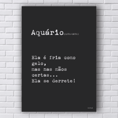 Placa Frase signo aquário