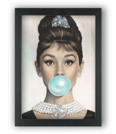 Quadro AUDREY HEPBURN bola de chiclete