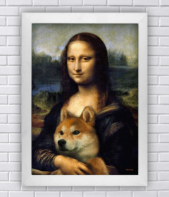 Quadro Mona lisa com cachorro