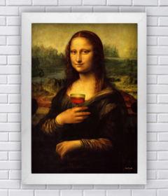 Quadro Mona Lisa com o Vinho