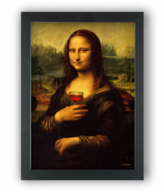Quadro Mona Lisa com o Vinho