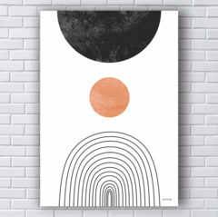 Placa Decorativa arte abstrata Boho Moon II