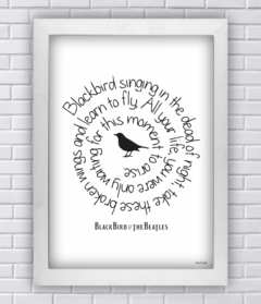 Quadro Decorativo Placa Black Bird Fly