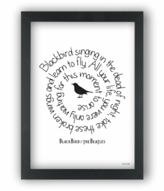 Quadro Decorativo Placa Blackbird Fly