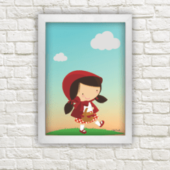 Quadro Infantil COLEÇÃO CHAPEUZINHO VERMELHO