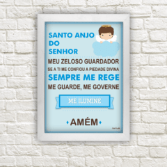 Quadro Infantil ORAÇÃO SANTO ANJO