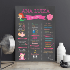 Placa Quadro Chalkboard Aniversário de Criança