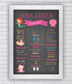 Quadro Chalkboard Aniversário de Criança