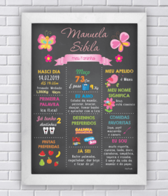 Quadro Chalkboard Aniversário de Criança