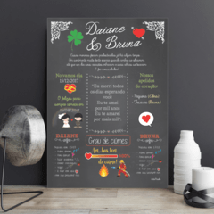 Placa Quadro Chalkboard Casamento