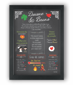 Quadro Chalkboard Casamento