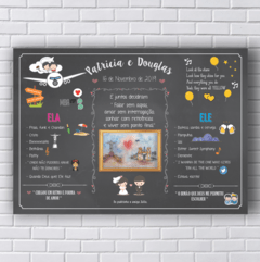 Placa Quadro Chalkboard Casamento