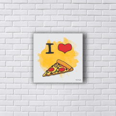 Placa eu amo pizza
