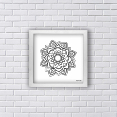 Quadro Mandala Preto e Branco