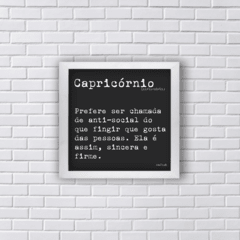 quadro frase signo capricórnio 