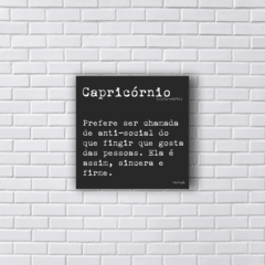 Placa frase signo capricórnio 