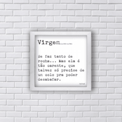 Quadro frase signo virgem