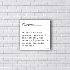 Placa frase signo virgem