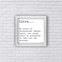 Quadro frase signo libra