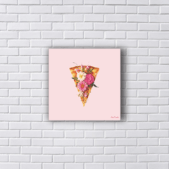 Placa Pizza com flores