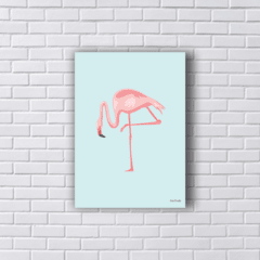 Placa flamingo azul tiffany