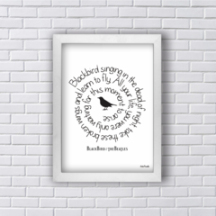 Quadro Decorativo Placa Black Bird Fly